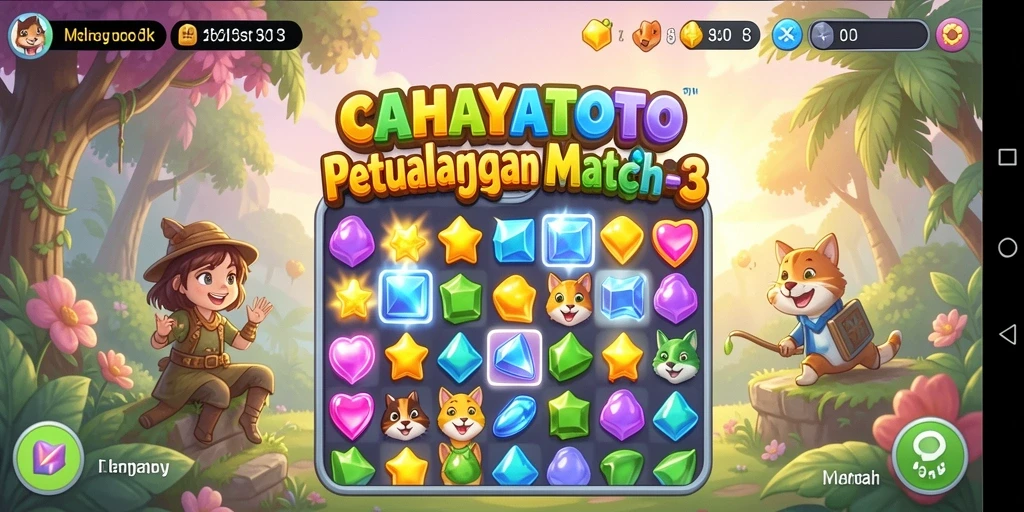 Tampilan gameplay CAHAYATOTO yang seru dan penuh warna.
