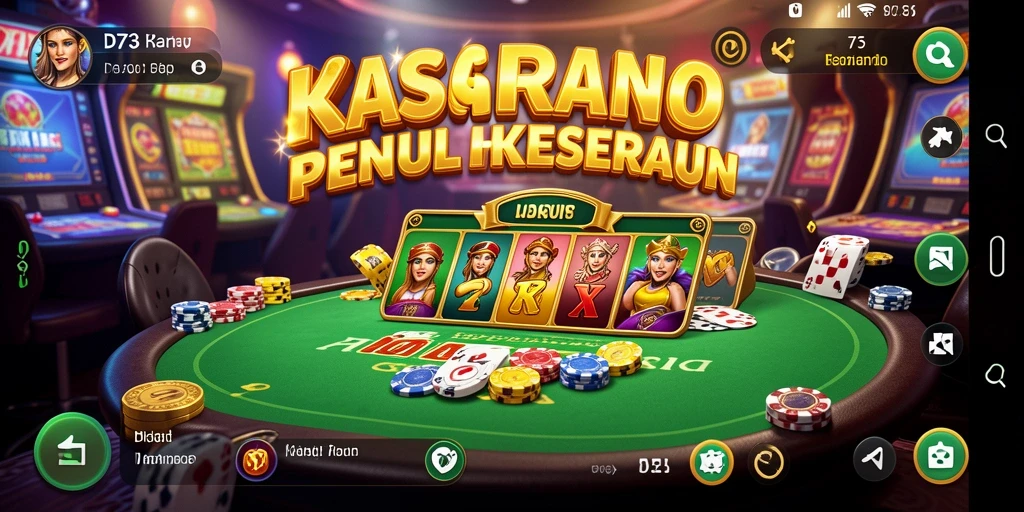 Screenshot D73 menunjukkan keseruan gameplay kasino yang mendebarkan.