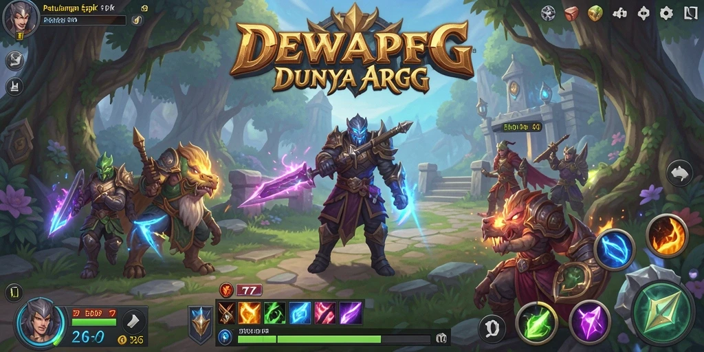 Screenshot gameplay menarik DEWAPG dengan aksi pertarungan ARPG yang mendebarkan.