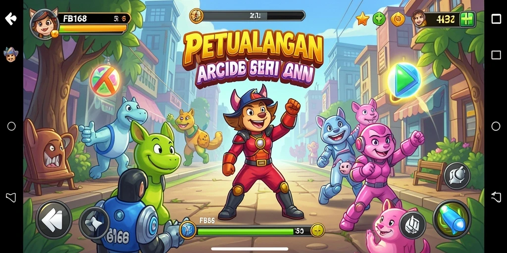 Screenshot FB168 menampilkan aksi seru dalam gameplay Arcade.