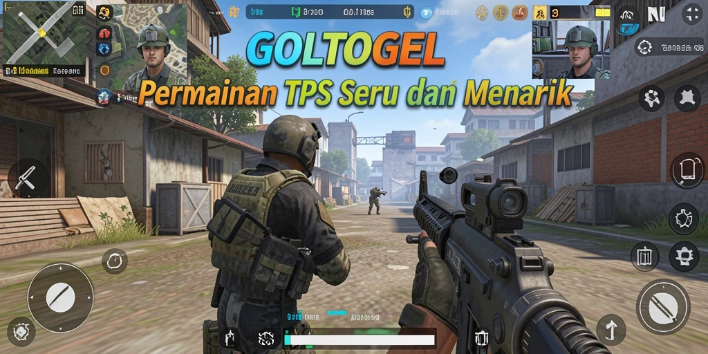 Screenshot GOLTOGEL menampilkan aksi seru di medan tempur TPS.