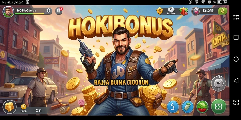 Tangkapan layar utama HOKIBONUS menunjukkan aksi seru dalam manajemen bisnis.