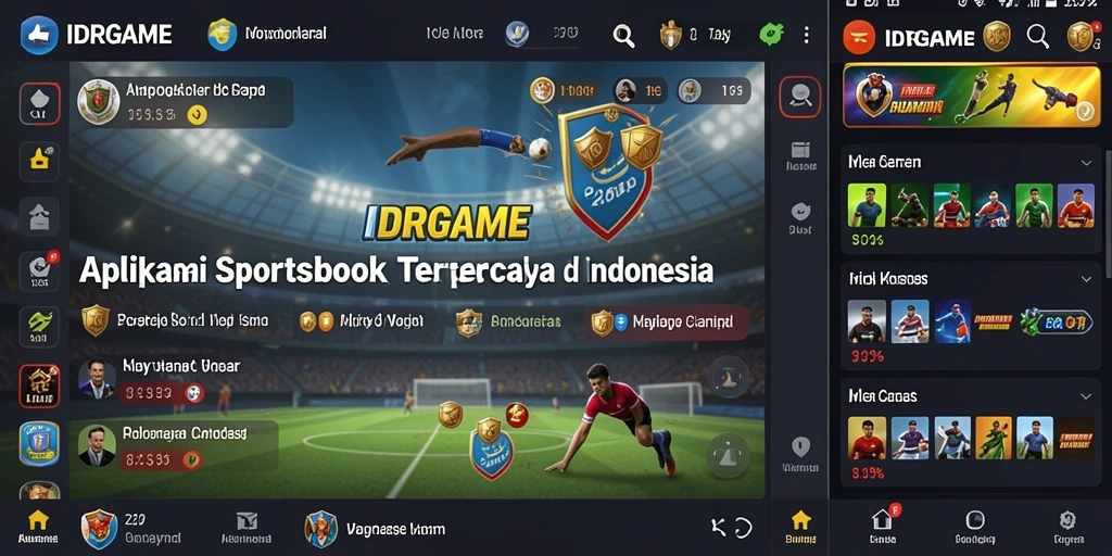 Screenshot gameplay IDRGAME menampilkan taruhan olahraga secara langsung.
