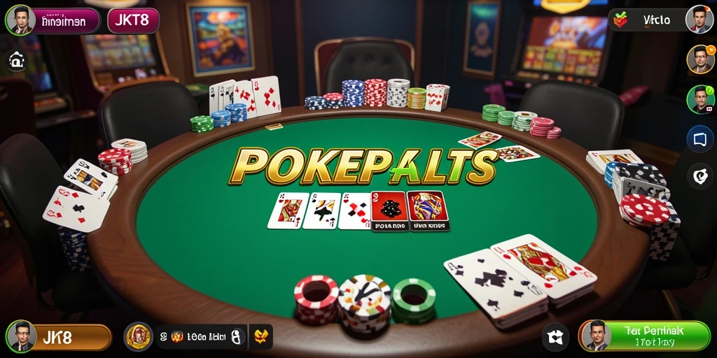 Tampilan JKT8 menampilkan aksi seru permainan Poker.