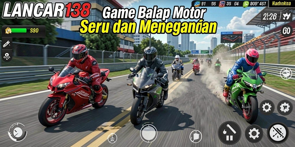 Screenshot dari gameplay LANCAR138 menampilkan balapan yang menegangkan.