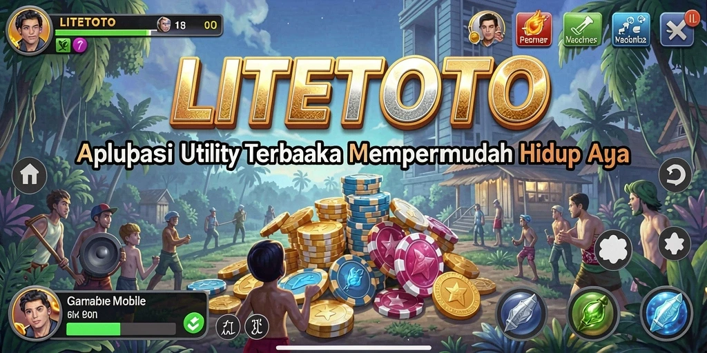 Tampilan aplikasi LITETOTO dengan fitur utility yang menarik.