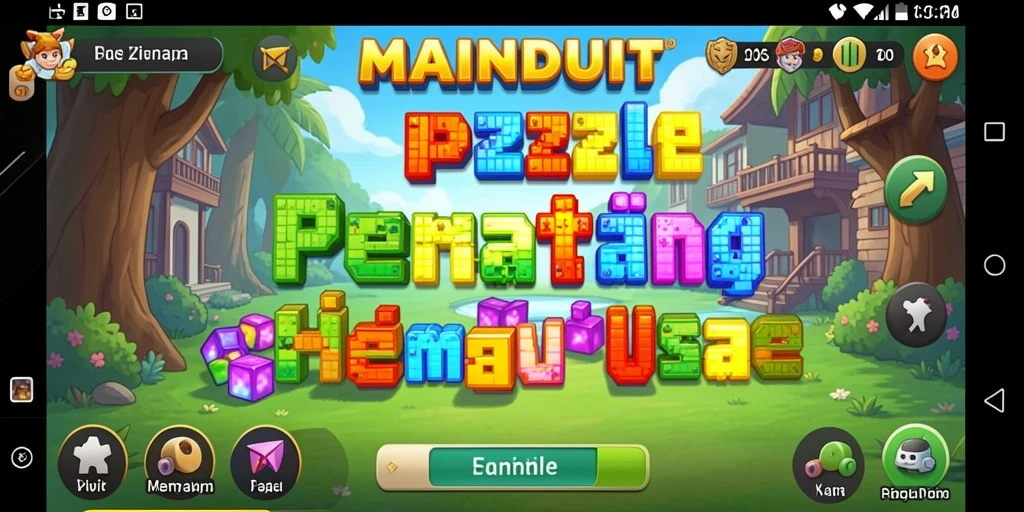 Screenshot utama MAINDUIT menampilkan gameplay Puzzle yang seru.