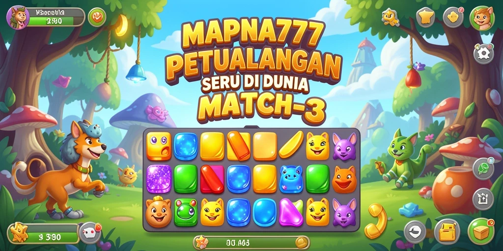 Tampilan gameplay seru dari MAPNA777 mencocokkan warna-warni.