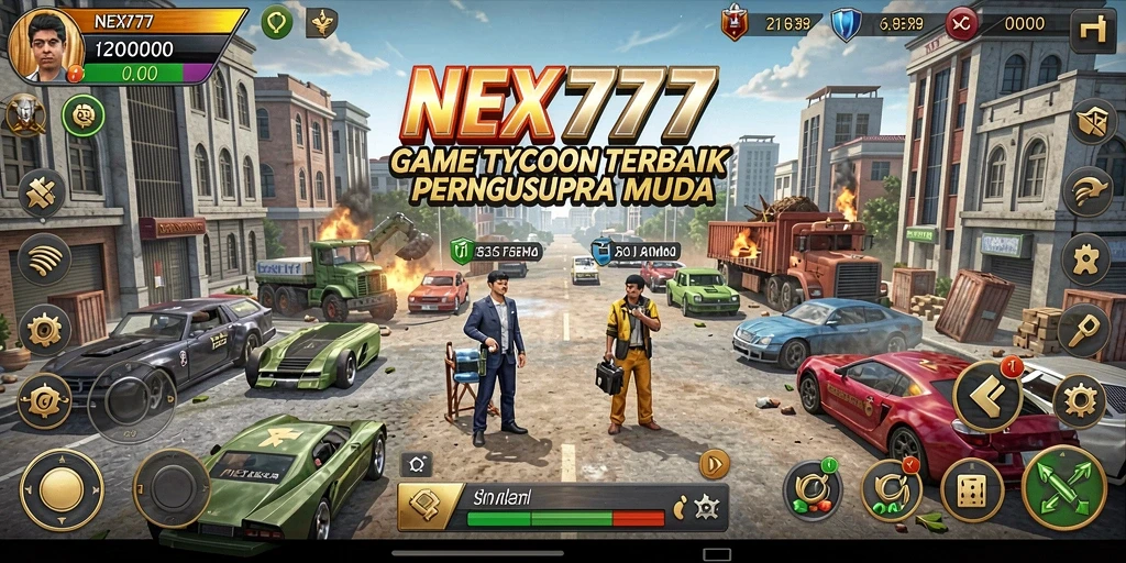 Screenshot gameplay NEX777 menampilkan pengelolaan bisnis yang mendebarkan.