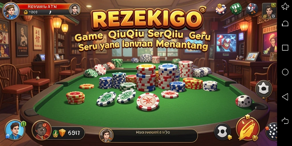 Tampilan gameplay seru QiuQiu di REZEKIGO.