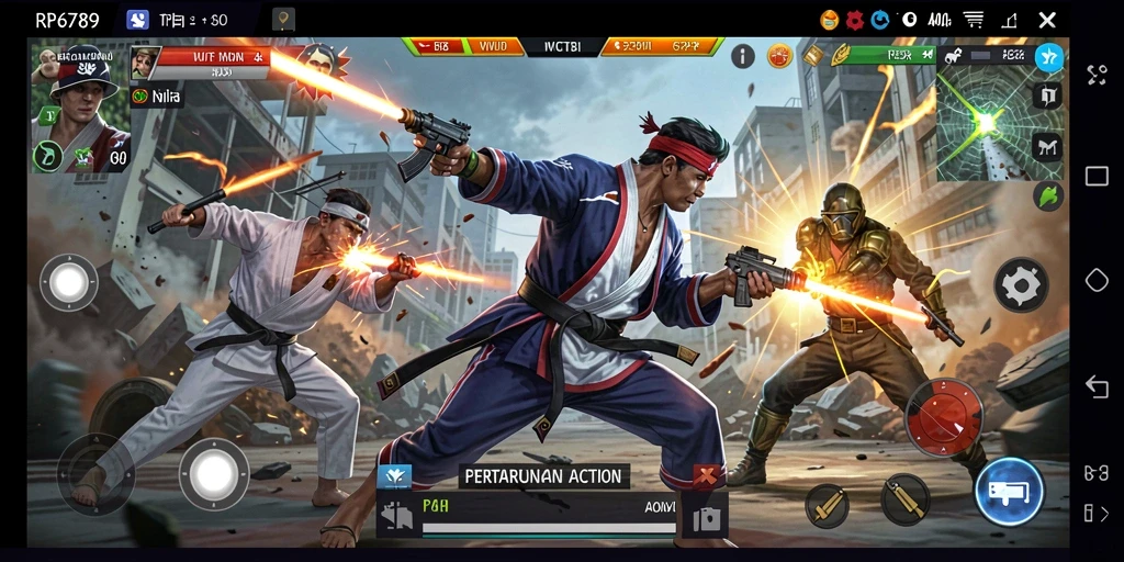 Screenshot gameplay RP6789 menunjukkan aksi pertarungan yang mendebarkan.