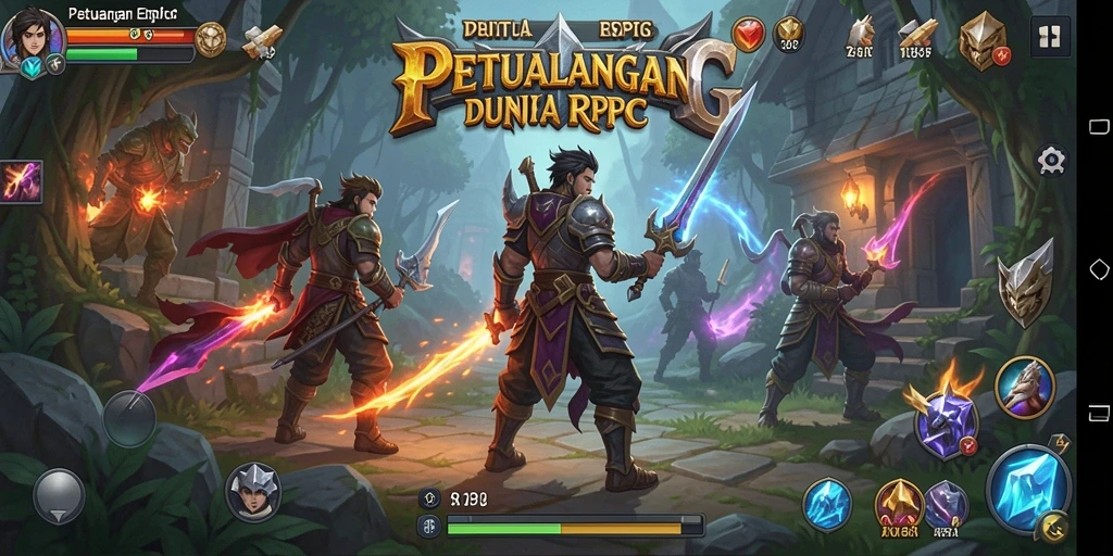 Gameplay RP8 yang menampilkan pertarungan strategis dan eksplorasi dunia yang luas.