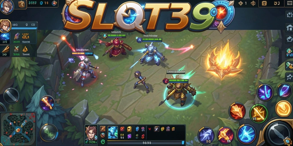 Tangkapan layar menampilkan aksi seru dalam permainan MOBA SLOT39.