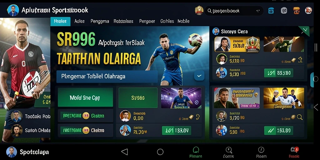 Tangkapan layar gameplay SR996 yang menampilkan pengalaman taruhan olahraga.
