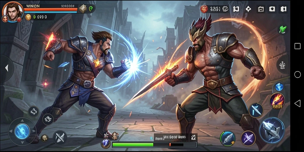 Screenshot WINIDN menampilkan aksi pertarungan yang mendebarkan di arena.